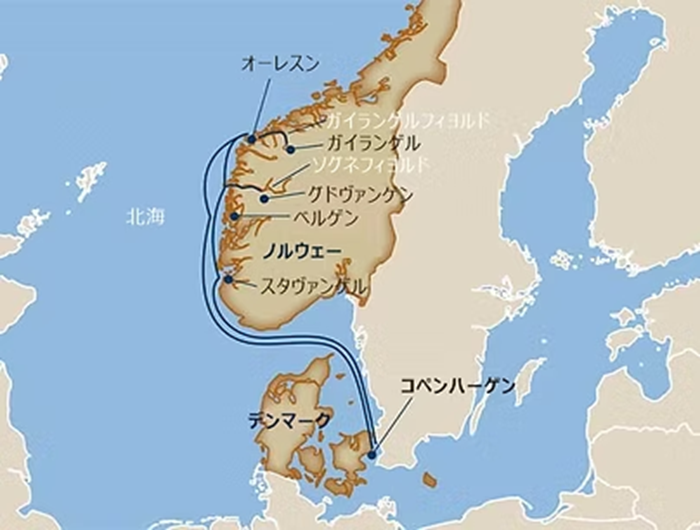 2025年07月10日発ノルウェーの大自然を楽しむ フィヨルドクルーズ11